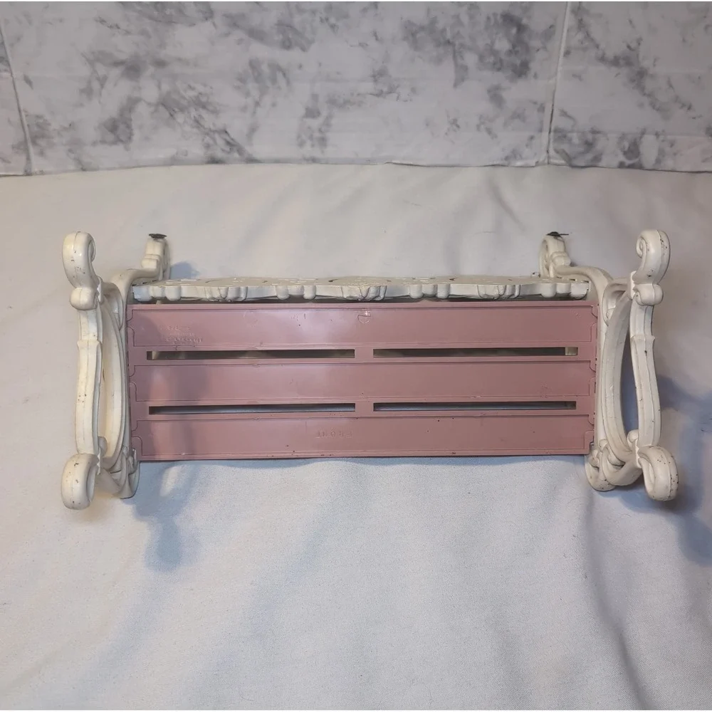 Vintage 1988 Burwood Victorian Doll Display Bench Wall Shelf Resin Plastic 12